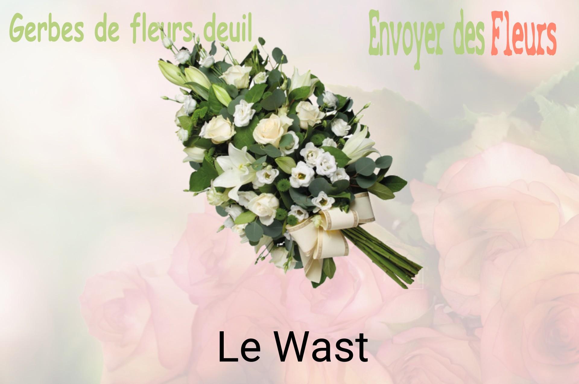 Gerbe de fleurs de deuil livrée à Le Wast